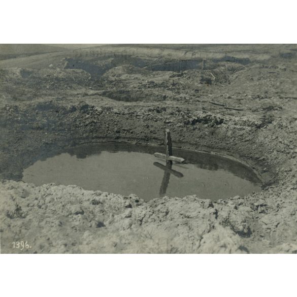 Tábori posta 622, Virágh János (1. honvéd gyalogezred), levele családjának, bombatölcsér kereszttel, egyenruha, 1. világháború, katona, monarchia, 1917. V., 1910-es évek, Eredeti fotó, papírkép, hátulján feliratozott Tábori posta, fotó képeslap. 