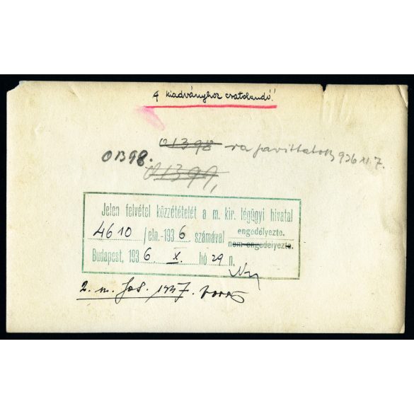 Nagyobb méret, Szombathely részletgazdag látképe, légifotó, Magyar Királyi Légügyi Hivatal, helytörténet, 1936, 1930-as évek, Horthy-korszak, Eredeti fotó, pecséttel jelzett papírkép, szélei hiányosak. 