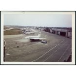 Tupoljev Tu-144 szovjet szuperszonikus utasszállító repülőgép, Budapest, Ferihegyi repülőtér, jármű, közlekedés, 1970-es évek, szocializmus, Eredeti fotó, papírkép.   