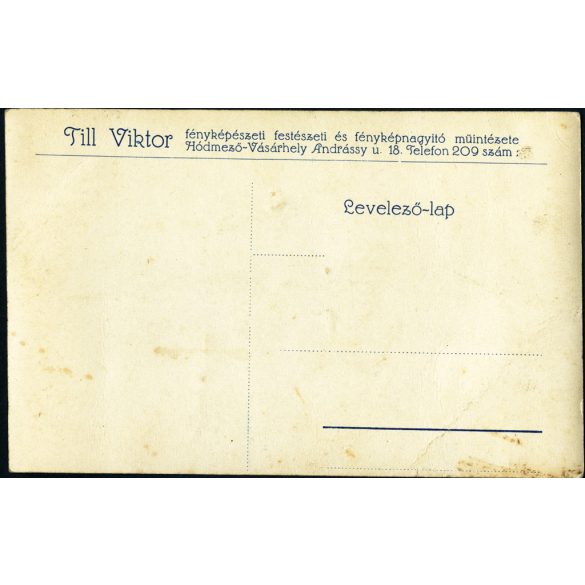 Till Viktor műterme, Hódmezővásárhely, gyönyörű nő elegáns ruhában, kalap, muff, virág, 1910-es évek, monarchia, Eredeti fotó, hátulján jelzett papírkép.  