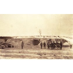   Magyar katonák gulyáságyúval, egyenruha, 1. világháború, militária, 1910-es évek, monarchia, Eredeti fotó, papírkép.  