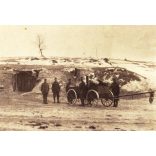 Magyar katonák gulyáságyúval, egyenruha, 1. világháború, militária, 1910-es évek, monarchia, Eredeti fotó, papírkép.  