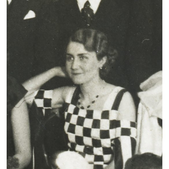 Burger Ottó fényképész, Budapest, Magyar Asszonyok Nemzeti Szövetsége (MANSZ) farsangi bál, Tormay Cécile (?), jelmez, 1935, 1930-as évek, Horthy-korszak, Eredeti fotó, papírkép.