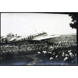   Aero AE-45 Kócsag repülőgép HA-AEA magyar lajstromjellel, repülőgép, aviatika, jármű, közlekedés, 1950-es évek, kommunizmus, Eredeti fotó, papírkép. 