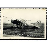 Zámolyi M 28 Daru II  magyar gyártmányú repülőgép, mindössze néhány darab készült belőle, Szentes, pilóta, jármű, közlekedés, aviatika, 1951, 1950-es évek, kommunizmus, Eredeti fotó, papírkép. 