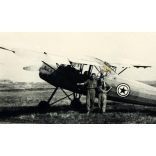 Zámolyi M 28 Daru II  magyar gyártmányú repülőgép, mindössze néhány darab készült belőle, Szentes, pilóta, jármű, közlekedés, aviatika, 1951, 1950-es évek, kommunizmus, Eredeti fotó, papírkép. 