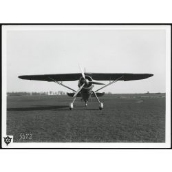   Nagyobb méret, Henschel német gyártmányú katonai felderítő repülőgép, Németország, Hs 126, jármű, közlekedés, aviatika, 2. világháború, 1930-as évek, Horthy-korszak, Eredeti gyári fotó, pecséttel jelzett papírkép.   méret megközelítőleg (centiméterbe