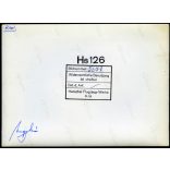 Nagyobb méret, Henschel német gyártmányú katonai felderítő repülőgép, Németország, Hs 126, jármű, közlekedés, aviatika, 2. világháború, 1930-as évek, Horthy-korszak, Eredeti gyári fotó, pecséttel jelzett papírkép.   méret megközelítőleg (centiméterbe