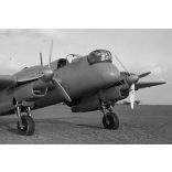 Nagyobb méret, Henschel német gyártmányú katonai repülőgép, a kétmotoros modellt 1934-ben fejlesztették ki bombázó-vadász (Kampfzerstörer) feladatkörre. Németország, Hs 124, jármű, közlekedés, aviatika, 2. világháború, 1930-as évek, Horthy-korszak, E