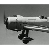 Nagyobb méret, Messerschmitt BFW M.35 típusú német repülőgép náci horogkeresztes jelzéssel, 15 darab készült belőle. Bayerische Flugzeugwerke, Németország. D-EQAN lajstromjel, jármű, közlekedés, aviatika, 2. világháború, 1930-as évek, Horthy-korszak,