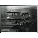 Bücker Bü 131 Jungmann repülőgép háború utáni magyar lajstromjellel, jármű, közlekedés, aviatika, 1950-es évek, kommunizmus, Eredeti fotó, papírkép.   
