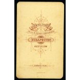 Kozmata Ferenc műterme, Budapest,  elegáns bajuszos-szakállas férfi portréja, monarchia, 1880-as évek, Eredeti CDV, vizitkártya fotó.  