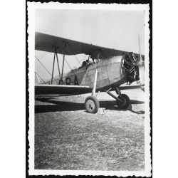  HA-PRA Praga E.39 Csehszlovák gyártmányú repülőgép, Magyarország, jármű, közlekedés, aviatika, 1950-es évek, kommunizmus, Eredeti fotó, papírkép.
