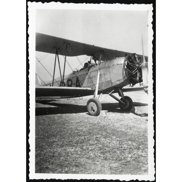 HA-PRA Praga E.39 Csehszlovák gyártmányú repülőgép, Magyarország, jármű, közlekedés, aviatika, 1950-es évek, kommunizmus, Eredeti fotó, papírkép.