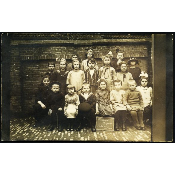 Magyar gyerekek segítése az 1. világháború után (történelmi gyermekvonatok). Hollandia, 1926., 1920-as évek, Horthy-korszak, Eredeti fotó, papírkép.  