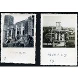 2 darab fotó. Az evangélikus templom építése, Rákospalota (Budapest), egyház, vallás, helytörténet, 1930-as évek, Horthy-korszak, Eredeti fotó, papírkép.   