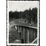 Borgó vasút, Erdély, a 9. őrség hídja, közlekedés, 2. világháború, helytörténet, 1940. szeptember 19, , 1940-es évek, Horthy-korszak, Eredeti fotó, hátulján feliratozott papírkép.   