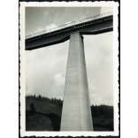 Borgó vasút, Erdély, a legmagasabb híd, közlekedés, 2. világháború, helytörténet, 1940. szeptember 19, , 1940-es évek, Horthy-korszak, Eredeti fotó, hátulján feliratozott papírkép. 