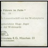 Hugo Jäger fotója, Lengyelország, Wilhelm Gustloff német óceánjáró, kórházhajó, német katonák náci egyenruhában, sebesült, 2. világháború, 1939, 1930-as évek, Horthy-korszak, Eredeti fotó, hátulján feliratozott papírkép.