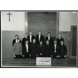 Nagyobb méret, Első Budapesti Keresztény Fotolaboratorium (Kaulich Rudolf), Budapest, Magyar Királyi Pázmány Péter Tudományegyetem doktor avatása, oktatás, , 2. világháború, 1943. május 7., 1940-es évek, Horthy-korszak, Eredeti fotó, hátulján pecsétt