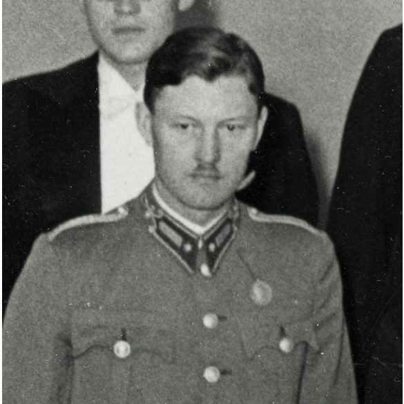 Nagyobb méret, Első Budapesti Keresztény Fotolaboratorium (Kaulich Rudolf), Budapest, Magyar Királyi Pázmány Péter Tudományegyetem doktor avatása, oktatás, , 2. világháború, 1943. május 7., 1940-es évek, Horthy-korszak, Eredeti fotó, hátulján pecsétt