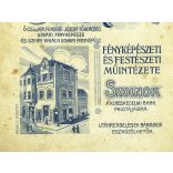 Szigeti Henrik műterme, Szolnok, testvérek ünneplő ruhában, nővér, hátoldalon a műterem rajza, néprajz, helytörténet, monarchia, 1890-es évek, Eredeti kabinetfotó különös hátoldallal.  