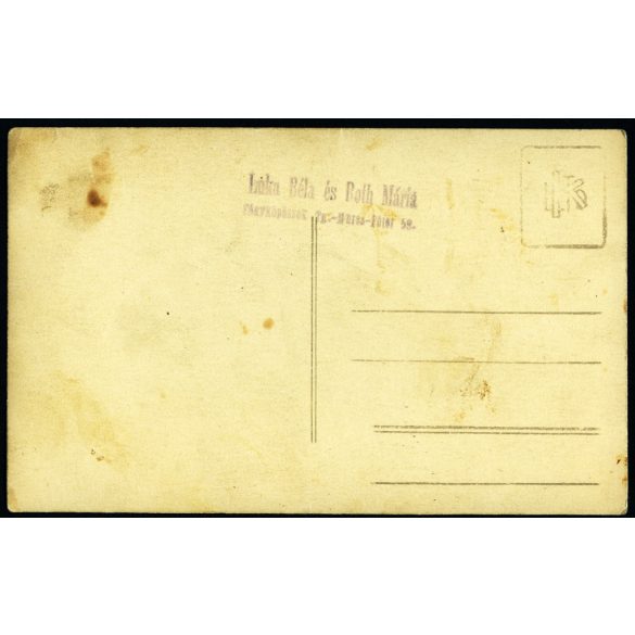 Luka Béla és Both Mária fényképészek, Marosvásárhely, Erdély, gyerekek téli ruhában, különös hóesés, testvérek, 1930-as évek, Horthy-korszak, Eredeti fotó, pecséttel jelzett papírkép.