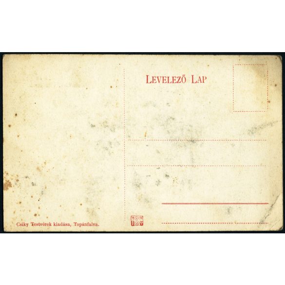 Kirándulók a vízesésnél, Alsóvidra, Erdély, puska, kutya, Csiky Testvérek kiadása, Topánfalva, 1910-es évek, monarchia, Eredeti képeslap-fotó. .  