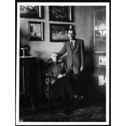   Virágh János egyenruhában, katona, érdemrend, kitüntetés, , 1940-es évek, Horthy-korszak, Eredeti fotó, papírkép.   