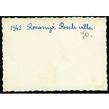 Pósch-villa,  Rozsnyó, Felvidék (Szlovákia), Pósch József villája,  városkép, épület, 2. világháború, 1942, , 1940-es évek, Horthy-korszak, Eredeti fotó, hátulján feliratozott papírkép. 