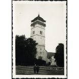 Rákóczi őrtorony,  Rozsnyó, Felvidék (Szlovákia),  városkép, Fő tér,  épület, 2. világháború, 1942, , 1940-es évek, Horthy-korszak, Eredeti fotó, hátulján feliratozott papírkép.  