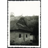 Autentikus parasztház, Jolsva, Felvidék (Szlovákia),  néprajz, városkép,  épület, 2. világháború, 1942, , 1940-es évek, Horthy-korszak, Eredeti fotó, hátulján feliratozott papírkép. 