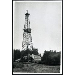   Olaj fúrótorony, Gellénháza, olajkitermelés, Zala megye, ipar, szocializmus, helytörténet, 1950-es évek, Eredeti fotó, papírkép.