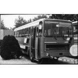 Nagyobb méret, Ikarus 259 orrmotoros prototípus autóbusz, Budapest, ADA-program, BNV kiállítás, jármű, közlekedés, szocializmus, 1970-es évek, Eredeti fotó, papírkép.