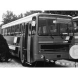 Nagyobb méret, Ikarus 259 orrmotoros prototípus autóbusz, Budapest, ADA-program, BNV kiállítás, jármű, közlekedés, szocializmus, 1970-es évek, Eredeti fotó, papírkép.