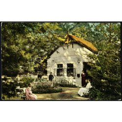   Postahivatal, Félixfürdő, Erdély, 1910-es évek, monarchia, Eredeti színezett képeslap fotó, papírkép.  