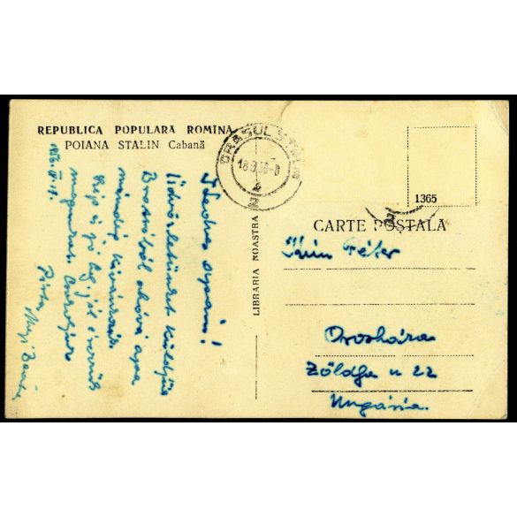 Hotel-Restaurant Turcu, Poiana Brașov (Brassópojánás), Erdély, Románia, 1950-es évek, kommunizmus, Eredeti képeslap fotó, papírkép.  