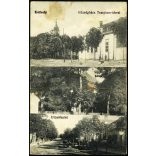 Kéthely, Községháza a Templom térrel, Zárda, Utcarészlet, Somogy megye,  1910-es évek, monarchia,. Eredeti képeslap fotó, papírkép.   