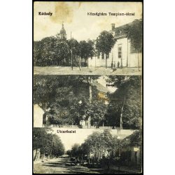   Kéthely, Községháza a Templom térrel, Zárda, Utcarészlet, Somogy megye,  1910-es évek, monarchia,. Eredeti képeslap fotó, papírkép.   