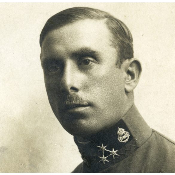 Magyar távírász őrmester egyenruhában, érdemrendekkel, 1. világháború, katona,  1910-es évek, monarchia,. Eredeti fotó, papírkép. 