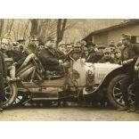Magyar Királyi Önkéntes Gépkocsizó-testület (?), magyar katonák autóval, 1. világháború, egyenruha, jármű, közlekedés, 1910-es évek, monarchia, Eredeti fotó, papírkép.  